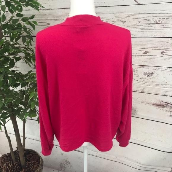 💋ALL IN FAVOR BRIGHT ROSE SHIRT NWT - Picture 7 of 10